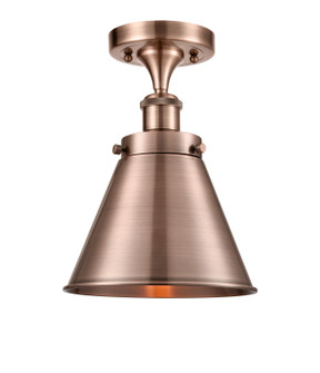 Ballston Urban One Light Semi-Flush Mount in Antique Copper (405|916-1C-AC-M13-AC)