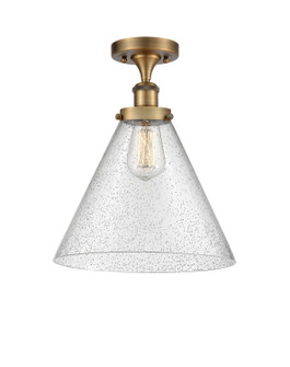 Ballston Urban One Light Semi-Flush Mount in Brushed Brass (405|916-1C-BB-G44-L)