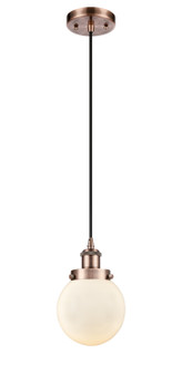 Ballston Urban One Light Mini Pendant in Antique Copper (405|916-1P-AC-G201-6)