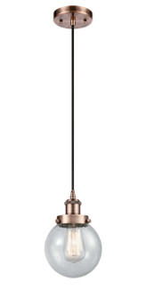 Ballston Urban LED Mini Pendant in Antique Copper (405|916-1P-AC-G204-6-LED)