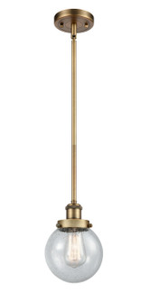Ballston Urban One Light Mini Pendant in Brushed Brass (405|916-1S-BB-G204-6)
