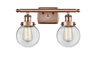 Ballston Urban LED Bath Vanity in Antique Copper (405|916-2W-AC-G202-6-LED)