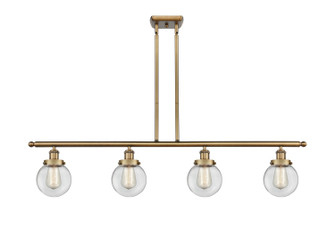 Ballston Urban LED Island Pendant in Brushed Brass (405|916-4I-BB-G202-6-LED)