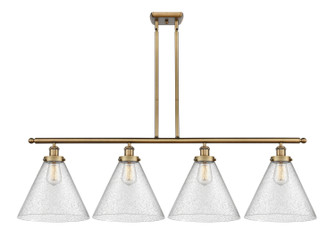 Ballston Urban Four Light Island Pendant in Brushed Brass (405|916-4I-BB-G44-L)