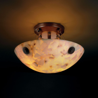 Alabaster Rocks Two Light Semi-Flush Mount in Dark Bronze (102|ALR-9650-35-DBRZ-F6)