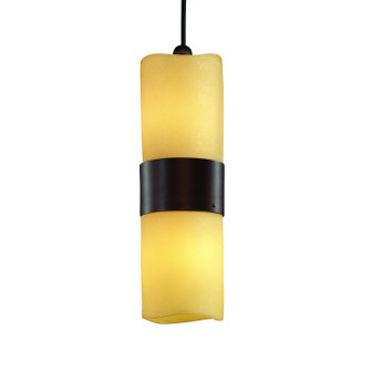 CandleAria Two Light Pendant in Dark Bronze (102|CNDL-8758-10-AMBR-DBRZ)