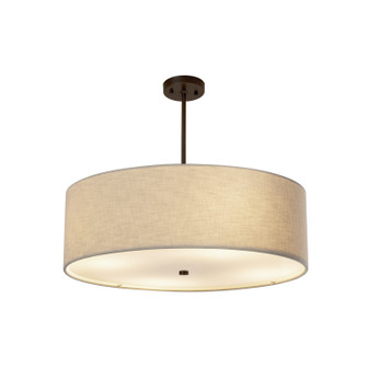 Textile Six Light Pendant in Dark Bronze (102|FAB-9592-CREM-DBRZ)