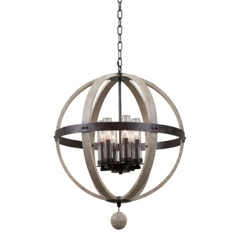 Harper Six Light Outdoor Pendant in Florence Gold (33|404651FG)