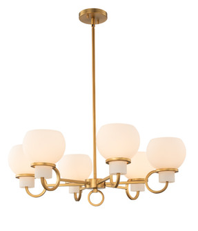 Ascher Six Light Chandelier in Winter Brass (33|513072WB)