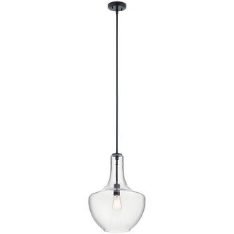 Everly One Light Pendant in Black (12|42046BK)