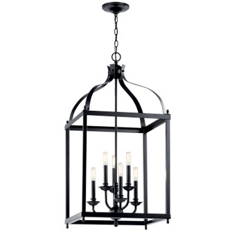 Larkin Six Light Foyer Pendant in Black (12|42568BK)