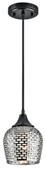 Annata One Light Mini Pendant in Black Material (Not Painted) (12|43489BKSLV)
