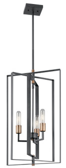 Taubert Three Light Foyer Pendant in Black (12|43983BK)