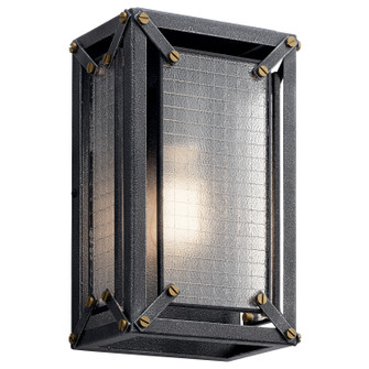 Steel One Light Wall Sconce in Distressed Black (12|44337DBK)