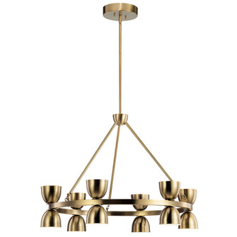 Baland LED Chandelier in Brushed Natural Brass (12|52418BNBLED)