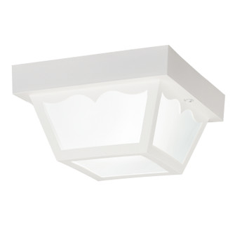 Outdoor Plastic Fixtures One Light Outdoor Ceiling Mount in White (12|9320WH)