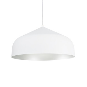 Helena One Light Pendant in White/Silver (347|49117-WH/SV)