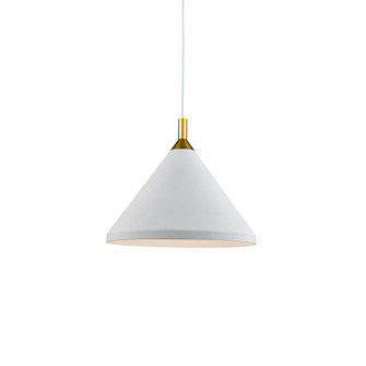 Dorothy One Light Pendant in White With Gold Detail (347|492814-WH/GD)