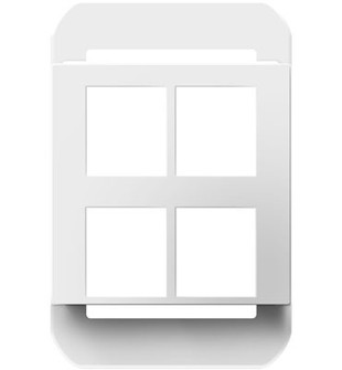 adorne 4-Port Frame in White (246|AC4PFW1)