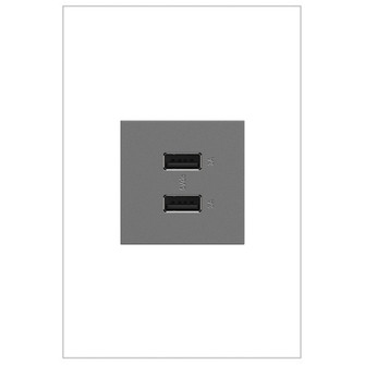 Adorne USB Type-A/A Outlet Module in Magnesium (246|ARUSB2AA6M4)