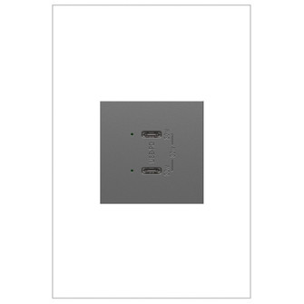 Adorne Plus Power Delivery USB Type-C/C Outlet Module in Magnesium (246|ARUSB30PDM4)