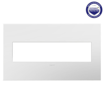 adorne Four-Gang Screwless Wall Plate with Microban in Gloss White (246|AWP4GWH4)