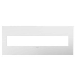 Adorne Six-Gang Screwless Wall Plate with Microban in White (246|AWP6GWHW1)