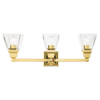 Mission Three Light Vanity in Polished Brass (107|17173-02)