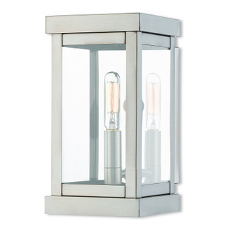 Hopewell One Light Outdoor Wall Lantern in Brushed Nickel w/ Polished Chrome Stainless Steel (107|20701-91)