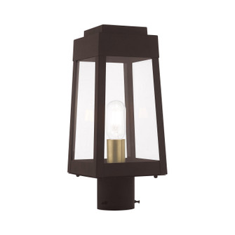 Oslo One Light Outdoor Post-Top Lanterm in Bronze w/ Antique Brasss (107|20853-07)