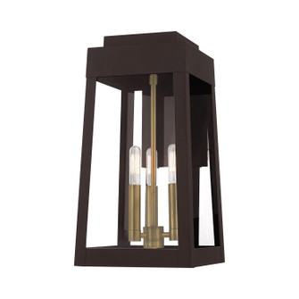 Oslo Three Light Outdoor Wall Lantern in Bronze w/ Antique Brasss (107|20855-07)