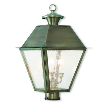 Mansfield Three Light Post-Top Lanterm in Vintage Pewter (107|2169-29)