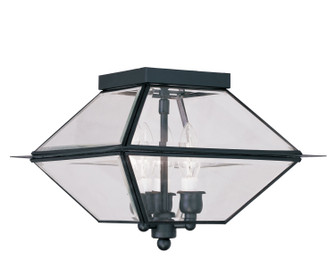 Westover Three Light Outdoor Ceiling Mount in Black (107|2185-04)