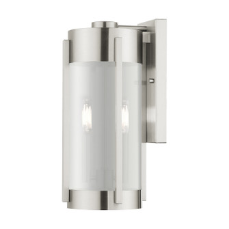 Sheridan Two Light Outdoor Wall Lantern in Brushed Nickel (107|22382-91)