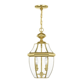 Monterey Two Light Outdoor Pendant in Polished Brass (107|2255-02)