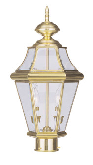 Georgetown Two Light Outdoor Post Lantern in Polished Brass (107|2264-02)