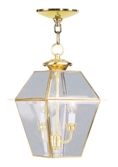 Westover Two Light Outdoor Pendant in Polished Brass (107|2285-02)