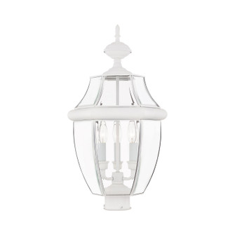 Monterey Three Light Post-Top Lanterm in White (107|2354-03)