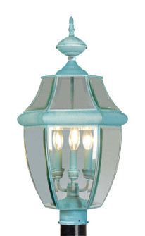 Monterey Three Light Post-Top Lanterm in Verdigris (107|2354-06)