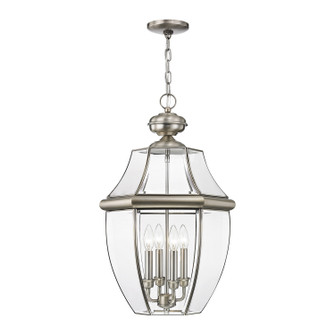 Monterey Four Light Outdoor Pendant in Brushed Nickel (107|2357-91)