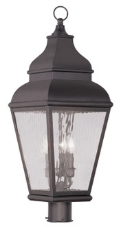 Exeter Three Light Post-Top Lanterm in Bronze (107|2606-07)