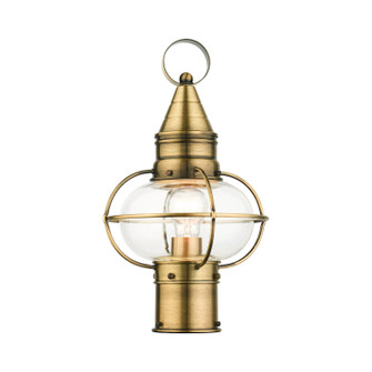 Newburyport One Light Outdoor Post Top Lantern in Antique Brass (107|26902-01)