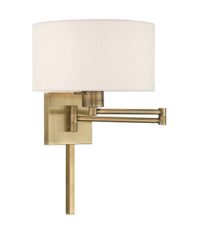 Swing Arm Wall Lamps One Light Swing Arm Wall Lamp in Antique Brass (107|40037-01)