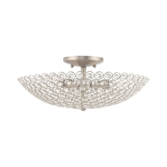 Cassandra Three Light Ceiling Mount in Brushed Nickel (107|40446-91)