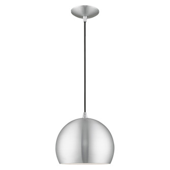 Piedmont One Light Mini Pendant in Brushed Aluminum w/ Polished Chromes (107|41181-66)