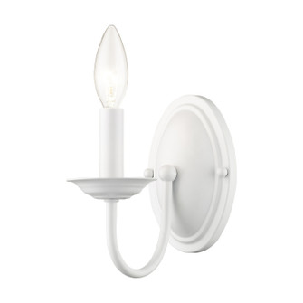 Home Basics One Light Wall Sconce in White (107|4151-03)