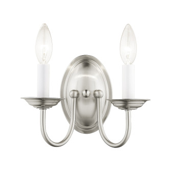 Home Basics Two Light Wall Sconce in Brushed Nickel (107|4152-91)