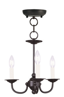 Home Basics Three Light Mini Chandelier in Black (107|4153-04)