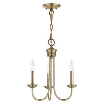 Estate Three Light Mini Chandelier in Antique Brass (107|42683-01)