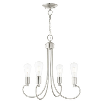 Bari Four Light Chandelier in Brushed Nickel (107|42924-91)